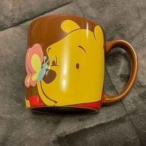 Disney Store: Winnie The Pooh 3D Butterfly Brown 12 oz. Coffee Mug Dimensional